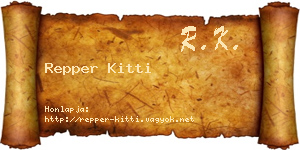 Repper Kitti névjegykártya